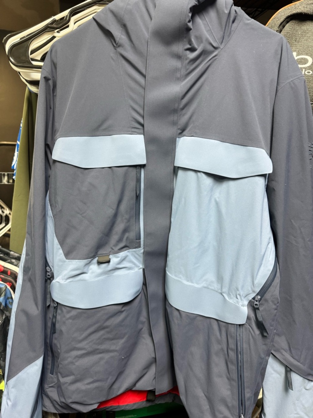 Obermeyer Two-Tone Navy and Light Blue Ski Jacket